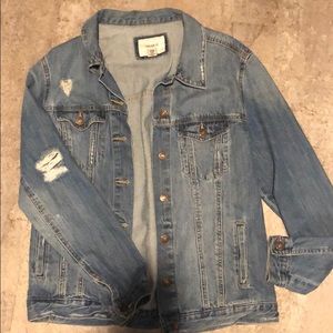 Distressed Denim Jean Jacket